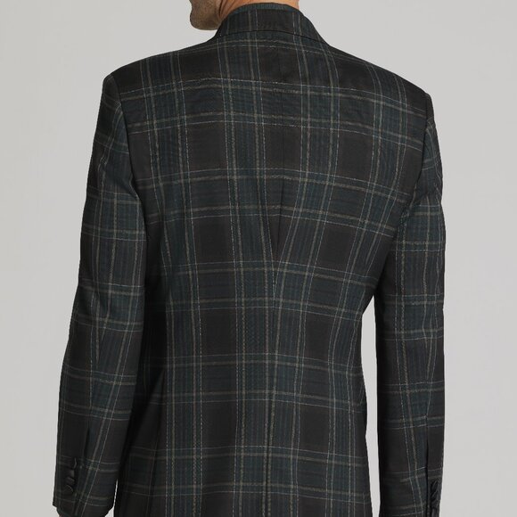 NEW Jos. A. Bank Tailored Fit FULL Tuxedo Jacket and Pants Green Plaid 40S 30x30 - Picture 4 of 6